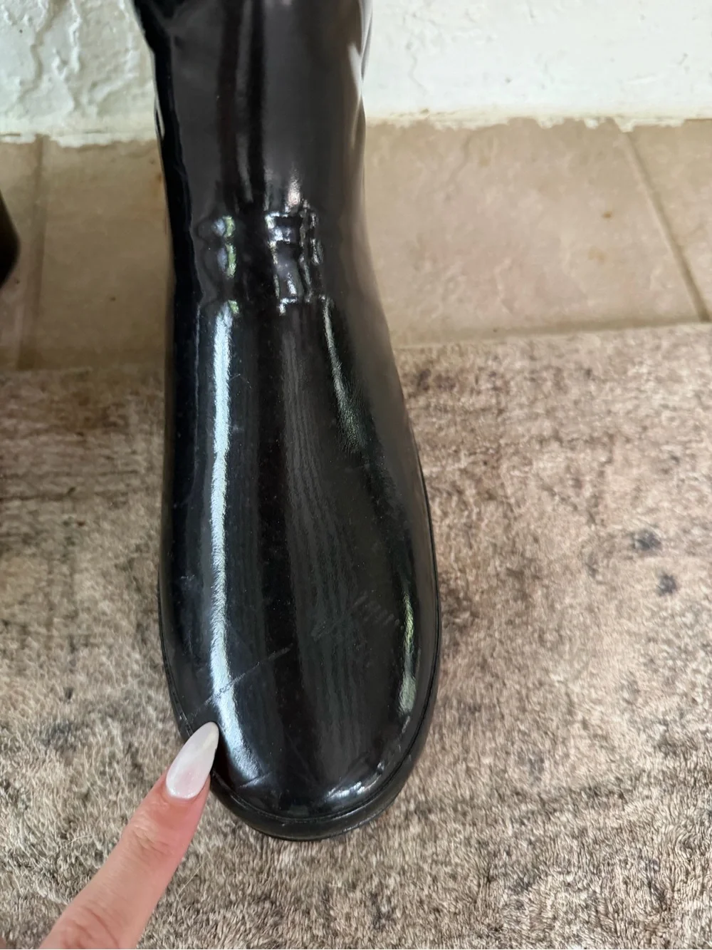 Hunter Quilted Tall Buckle Rain Boots - Black